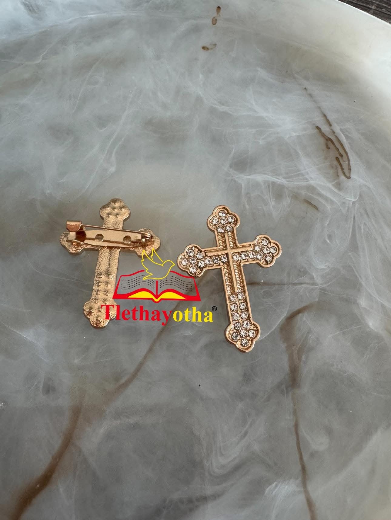 Classic Rhinestone Groom’s Back Cross