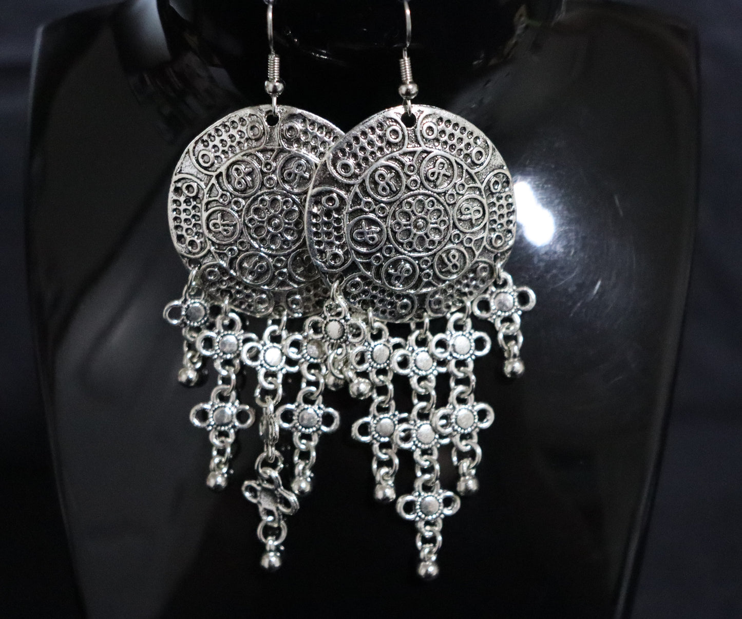 Round Flower Earrings (Boho)