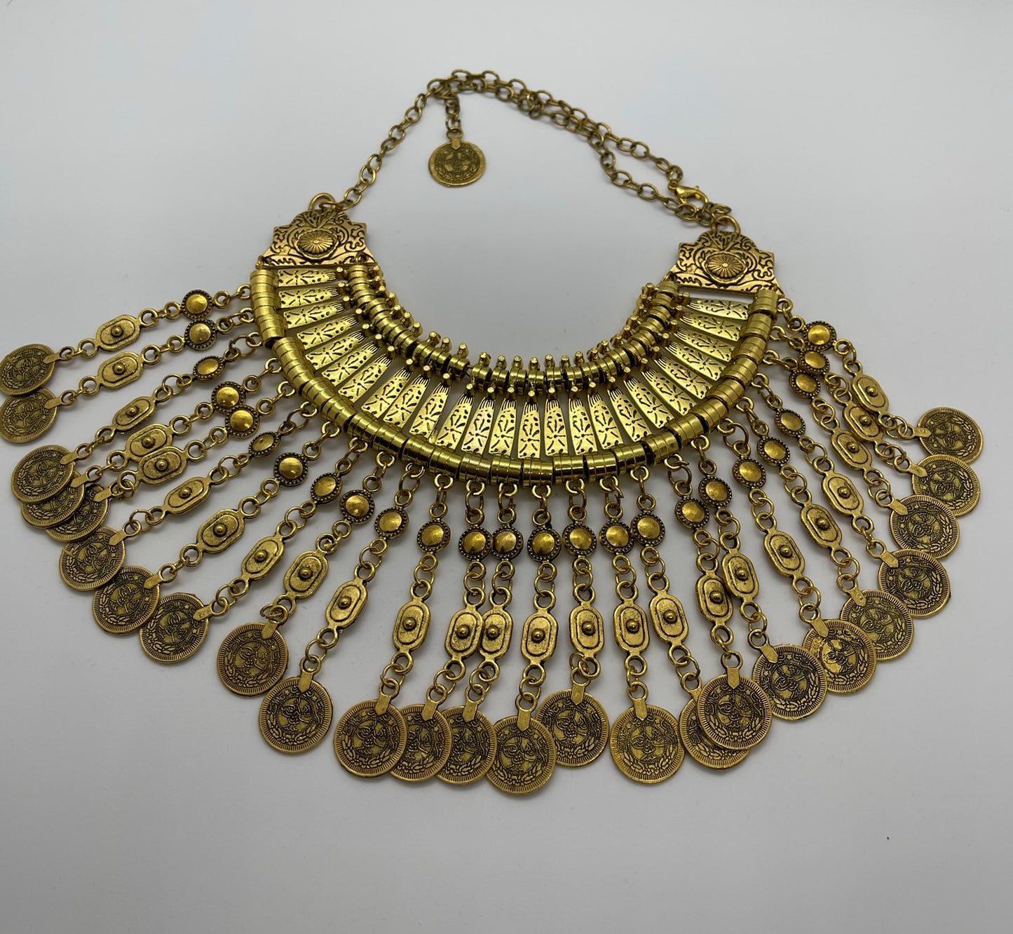 Coin Statement Necklace | Boho Coin Necklace | Tlethayotha Bling