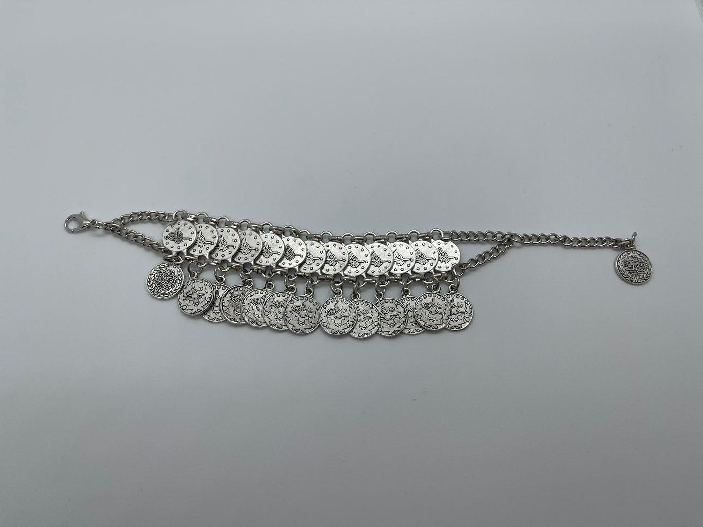 Coin Charm Bracelet | Turkish Coin Bracelet | Tlethayotha Bling