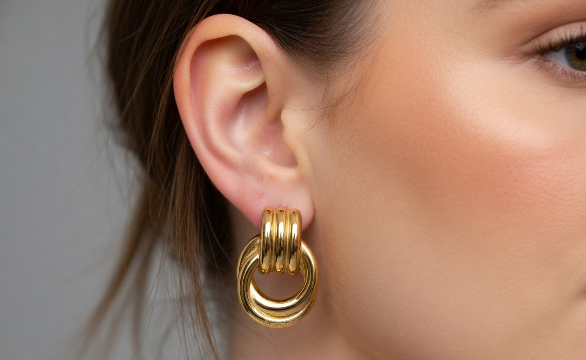 Twisted Knots Earrings - Gold Stainless Steel Earrings - Lustre & Star