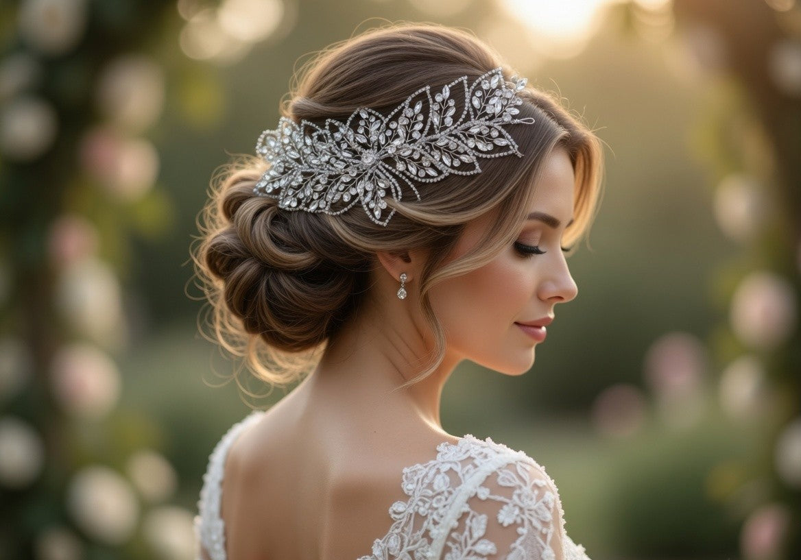 Glow Bridal Hairband - Gold Crystal Bridal Headband - Lustre & Star
