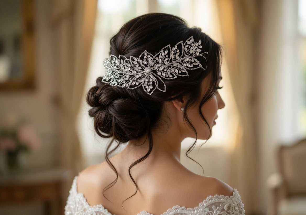 Glow Bridal Hairband - Gold Crystal Bridal Headband - Lustre & Star