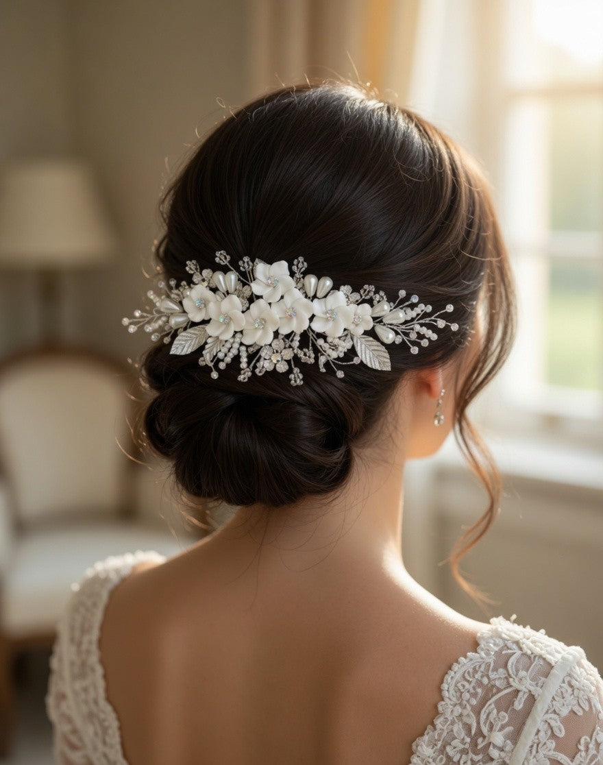 Daisy Dream Bridal Hairband - White Floral Bridal Headband - Lustre & Star