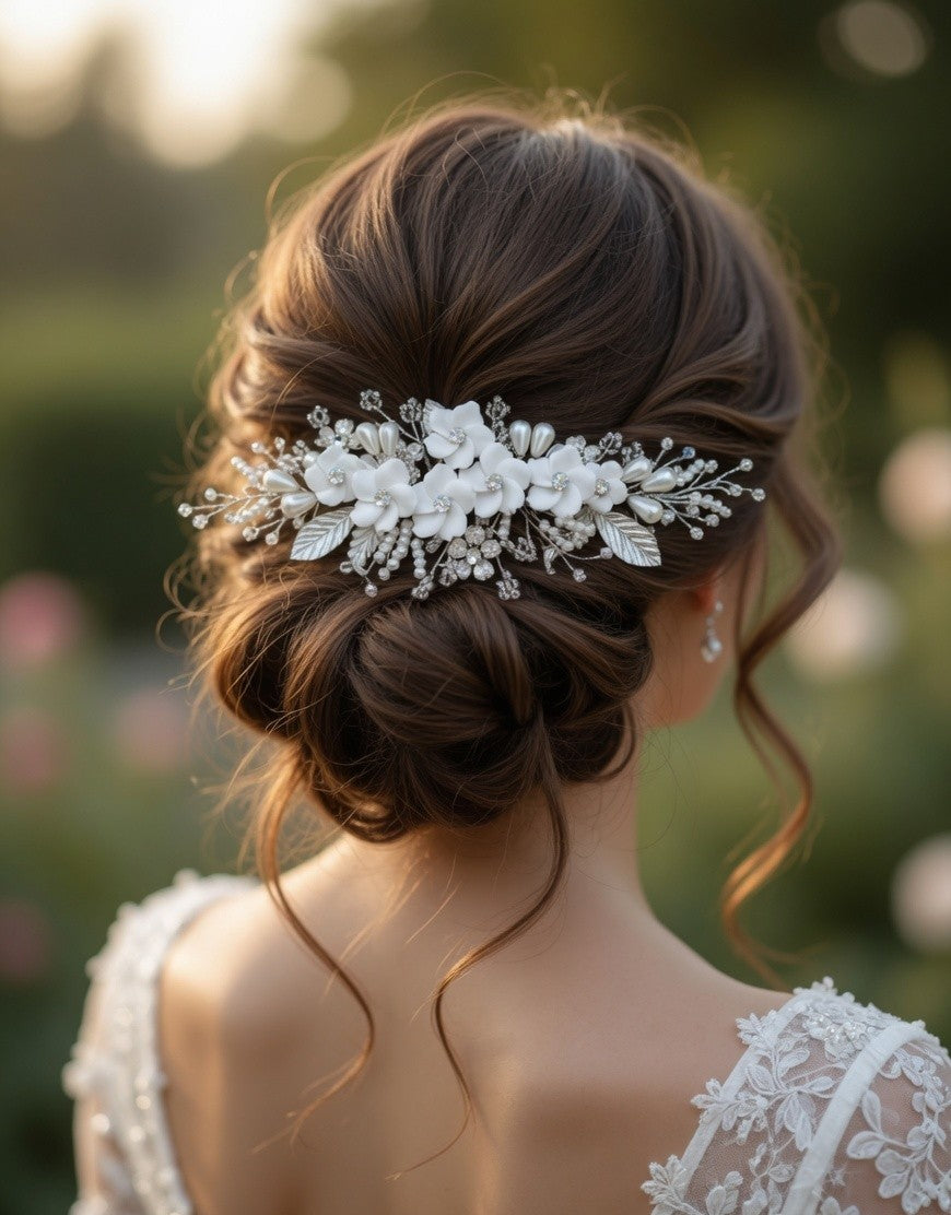 Daisy Dream Bridal Hairband - White Floral Bridal Headband - Lustre & Star