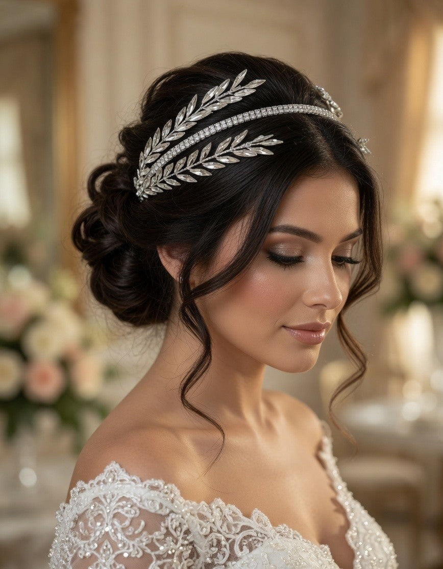 Sienna Bridal Hairpiece - Gold Floral Bridal Hair Accessory - Lustre & Star
