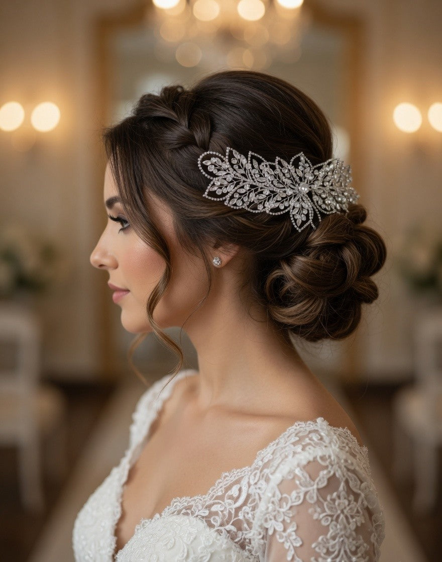 Glow Bridal Hairband - Gold Crystal Bridal Headband - Lustre & Star