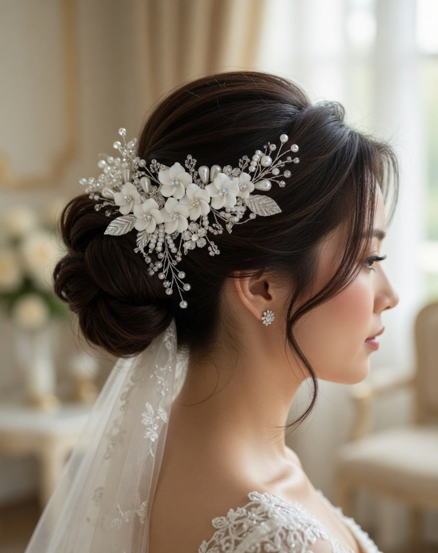 Daisy Dream Bridal Hairband - White Floral Bridal Headband - Lustre & Star