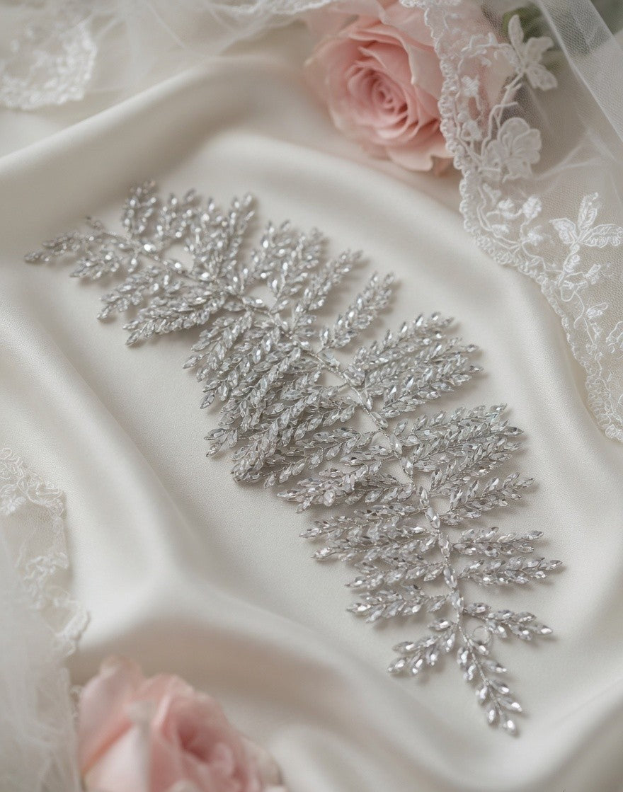 Calia Bridal Hairband - Gold Floral Bridal Headband - Lustre & Star
