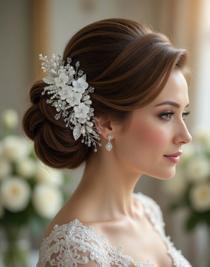Daisy Dream Bridal Hairband - White Floral Bridal Headband - Lustre & Star