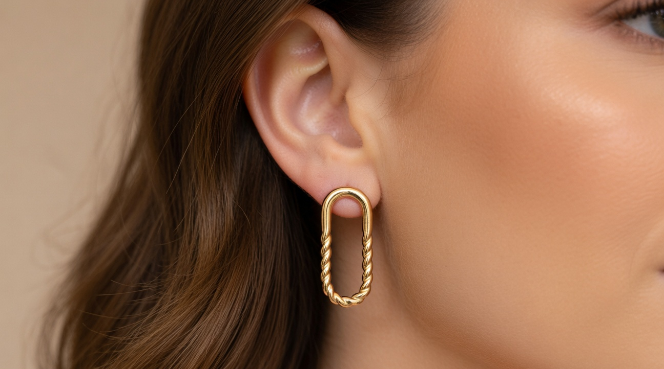 Georgian Twisted Earrings - Gold Stainless Steel Earrings - Lustre & Star