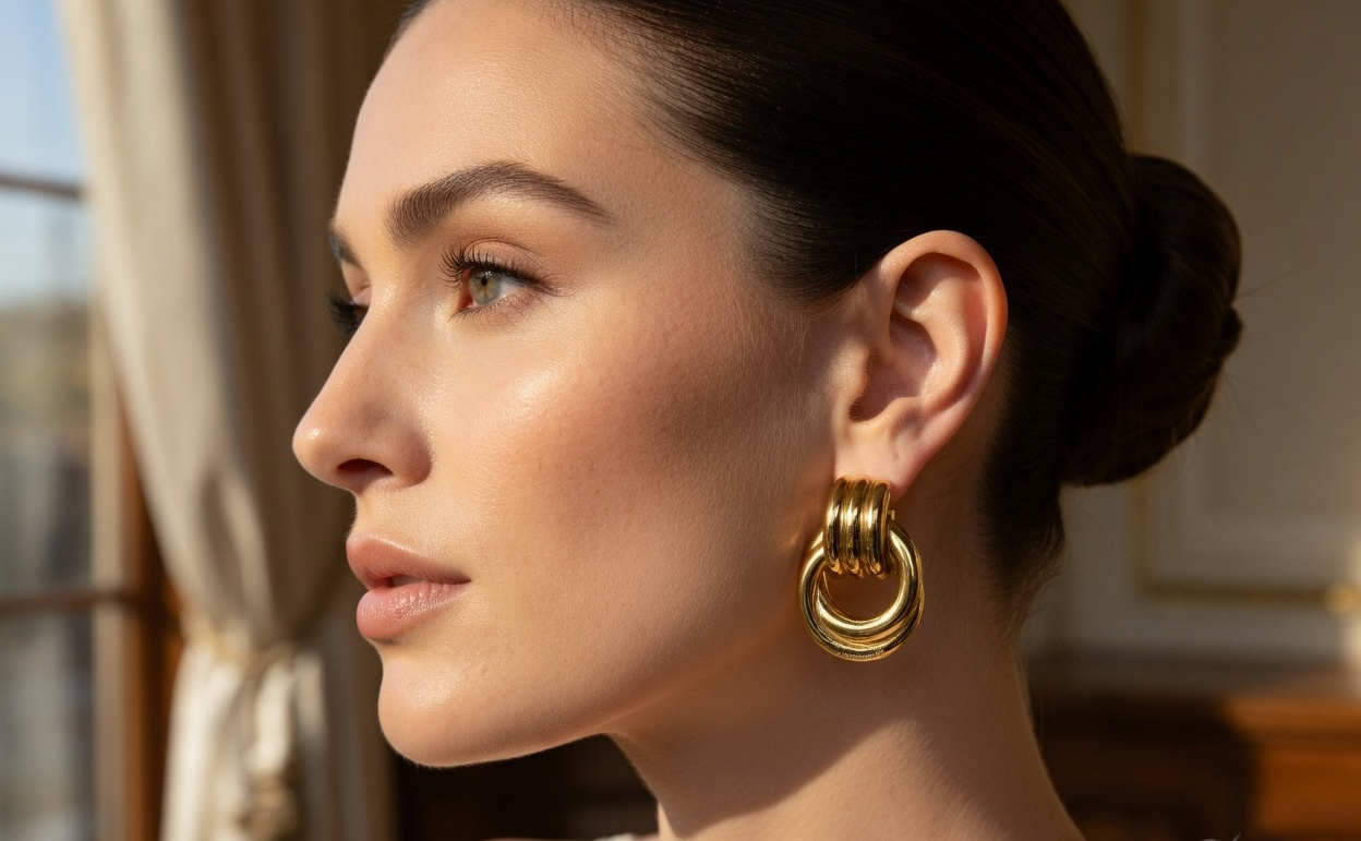 Twisted Knots Earrings - Gold Stainless Steel Earrings - Lustre & Star