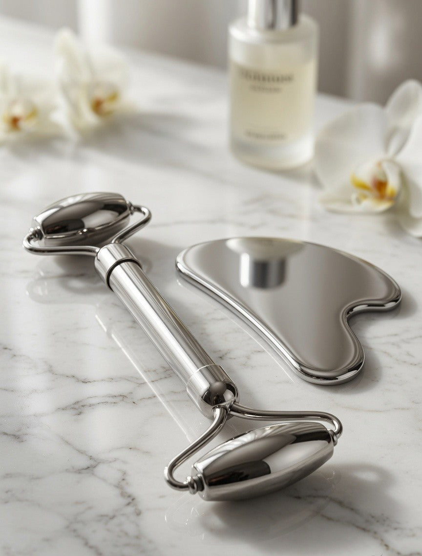 Stainless Steel Roller and Gua Sha