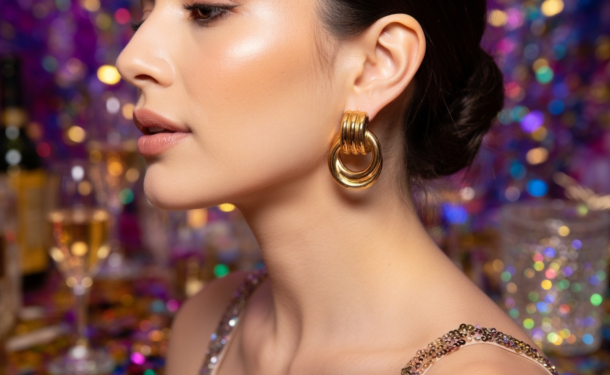 Twisted Knots Earrings - Gold Stainless Steel Earrings - Lustre & Star