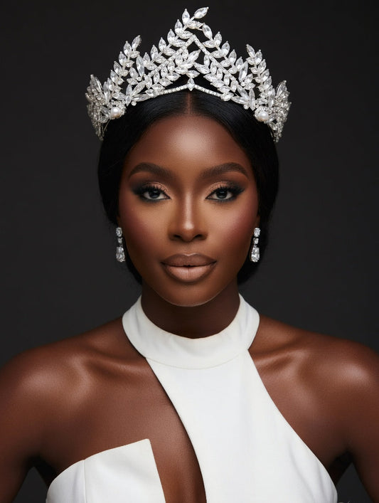 Lumi Tiara - Silver Crystal Bridal Tiara - Lustre & Star
