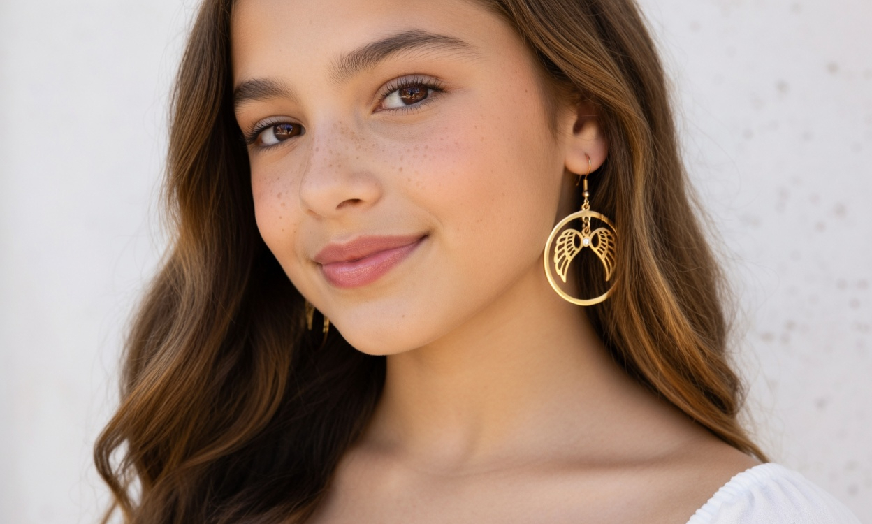 Seraphim Earrings - Gold Stainless Steel Drop Earrings - Lustre & Star