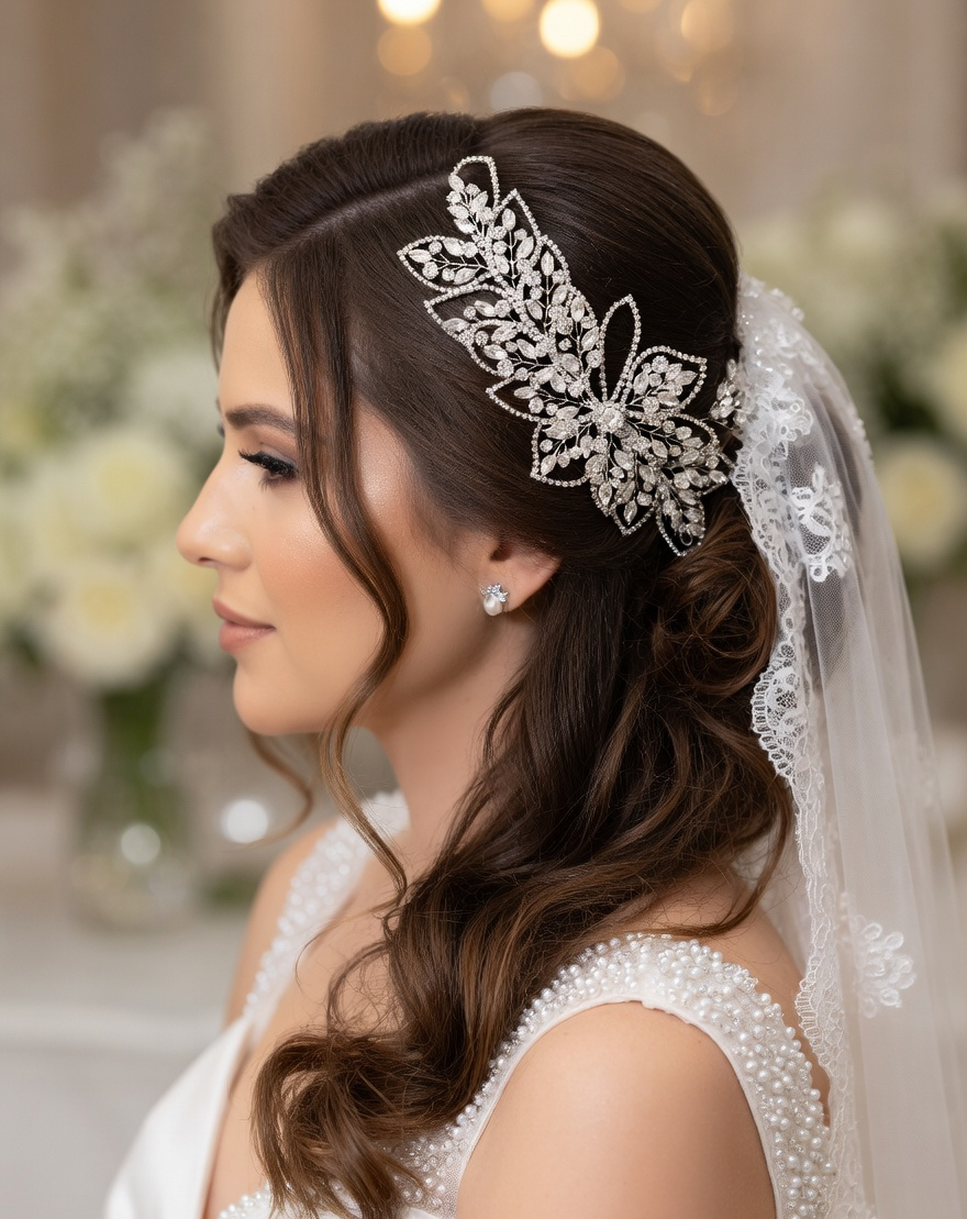 Glow Bridal Hairband - Gold Crystal Bridal Headband - Lustre & Star