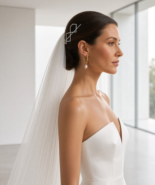 Gatsby Pearl Loop Earrings