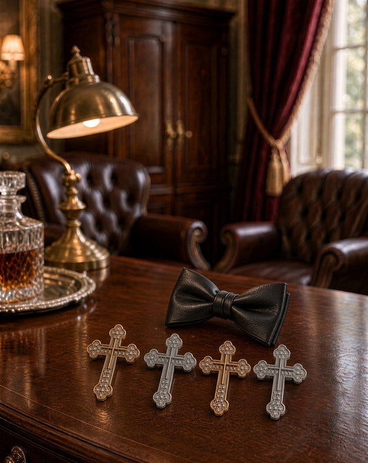 Classic Rhinestone Groom’s Back Cross