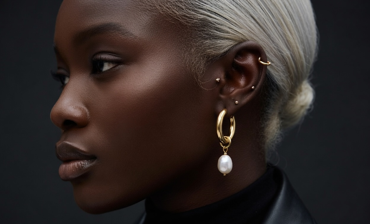Round Pearl Earrings - Gold and Pearl Stud Earrings - Lustre & Star