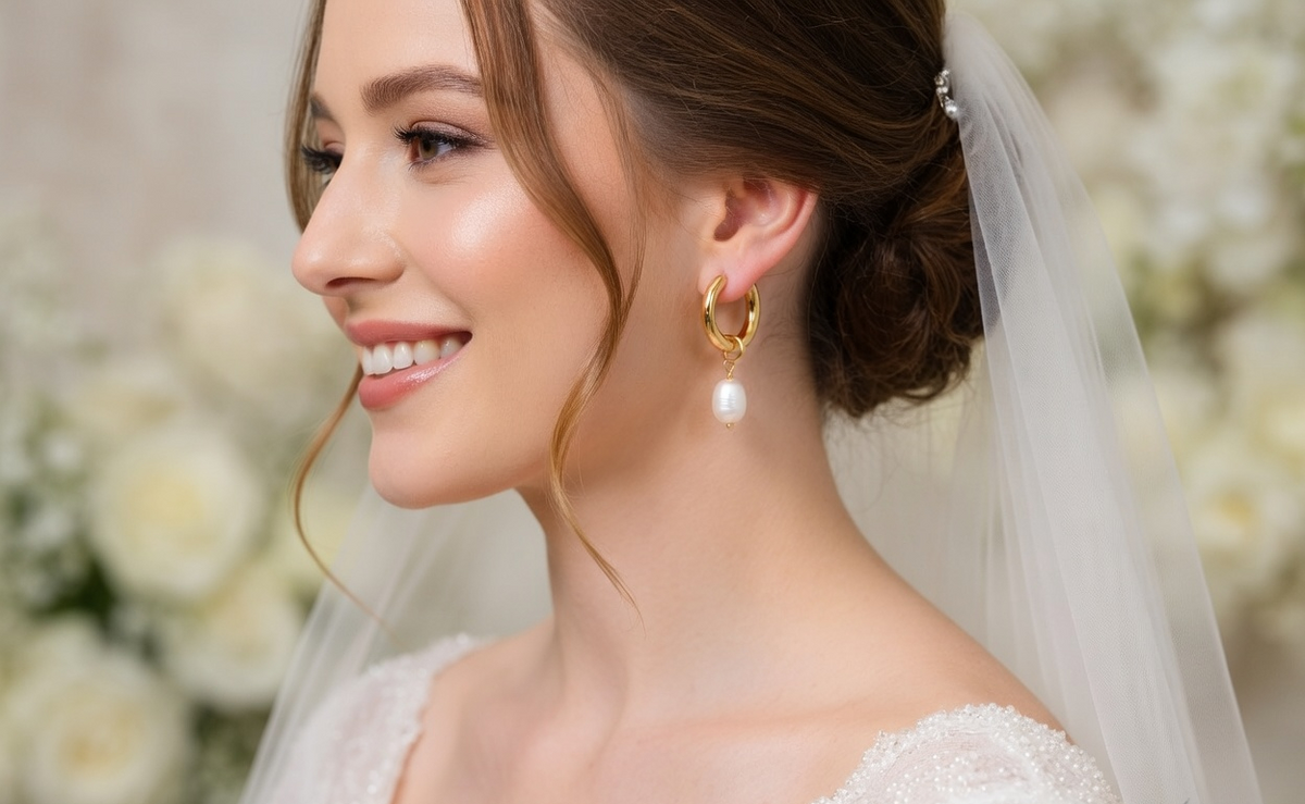 Round Pearl Earrings