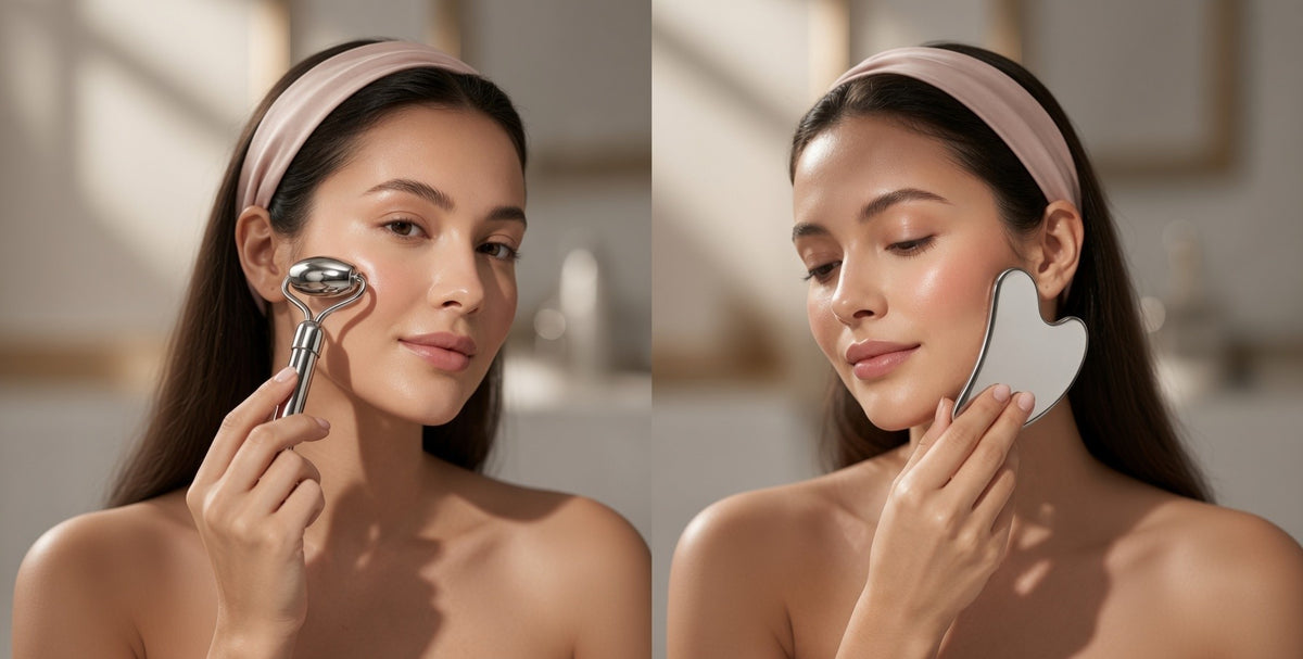 Stainless Steel Roller and Gua Sha