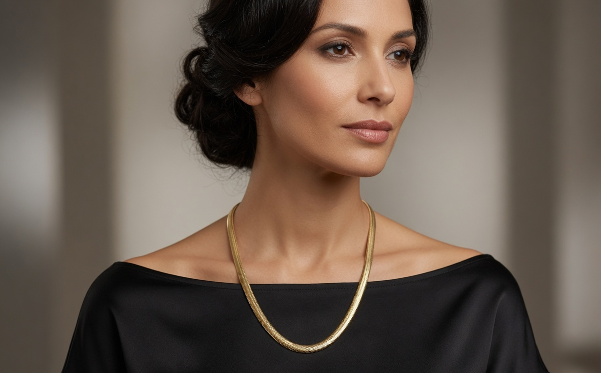 Snake Chain Necklace - Gold Stainless Steel Snake Chain - Lustre & Star