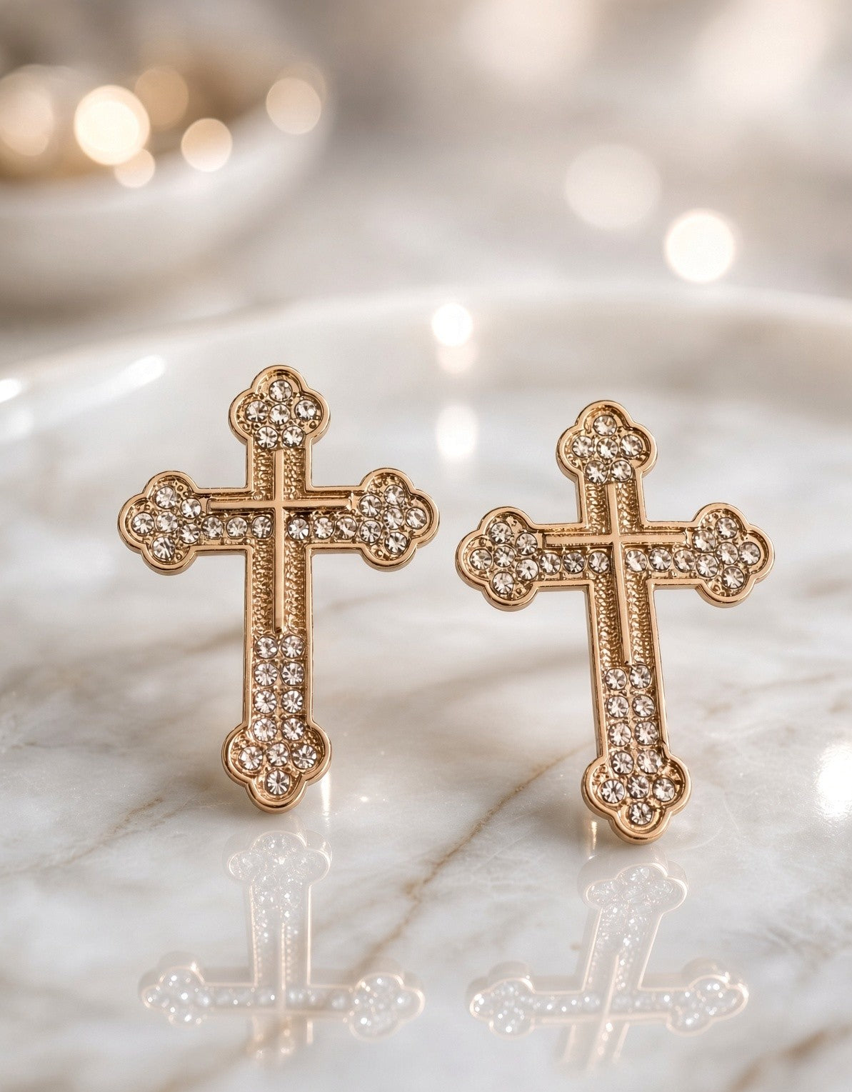 Classic Rhinestone Groom’s Back Cross