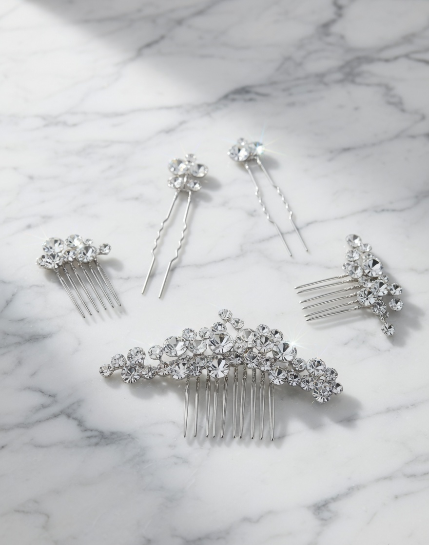 Vela Bridal Hair Comb - Gold Crystal Bridal Hair Comb - Lustre & Star