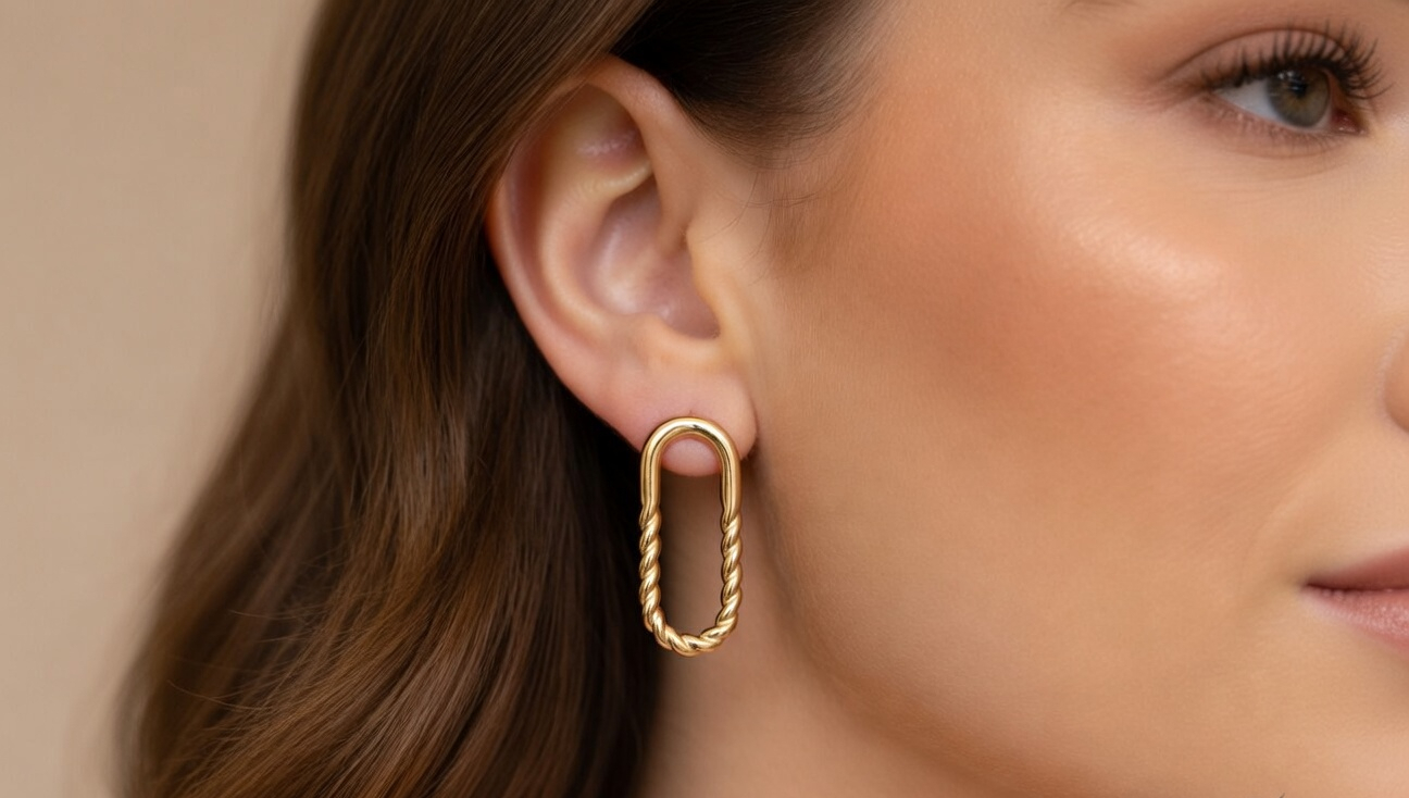 Georgian Twisted Earrings - Gold Stainless Steel Earrings - Lustre & Star