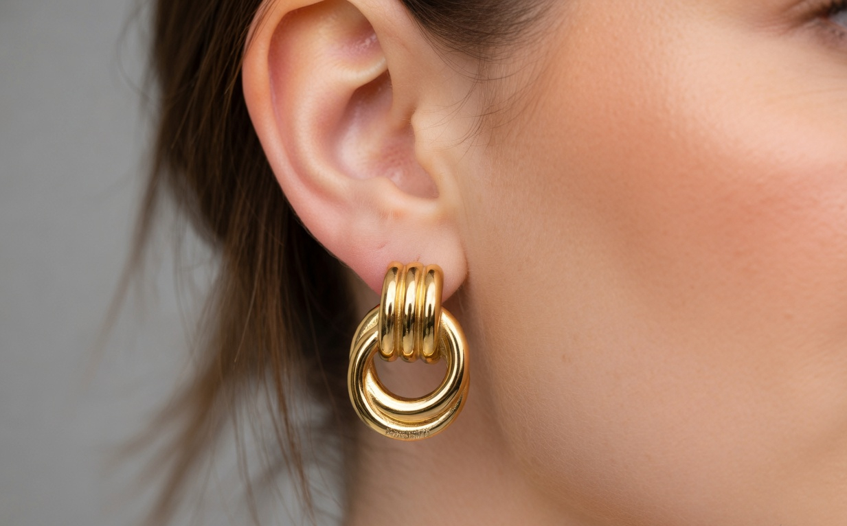 Twisted Knots Earrings - Gold Stainless Steel Earrings - Lustre & Star