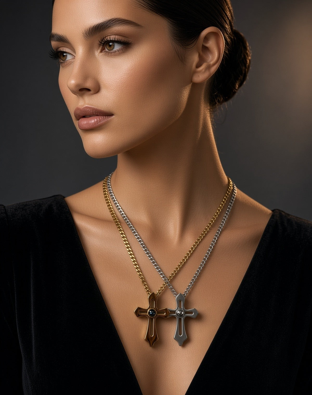 Cross with Projected Prayer