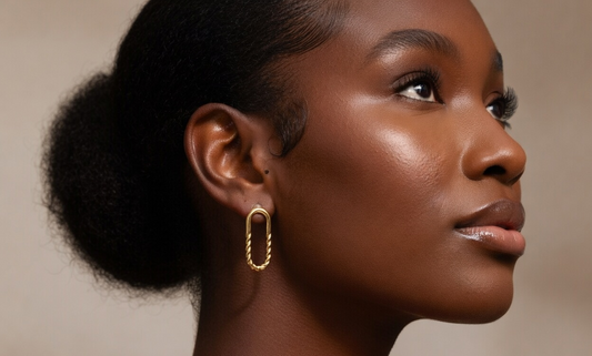 Georgian Twisted Earrings - Gold Stainless Steel Earrings - Lustre & Star