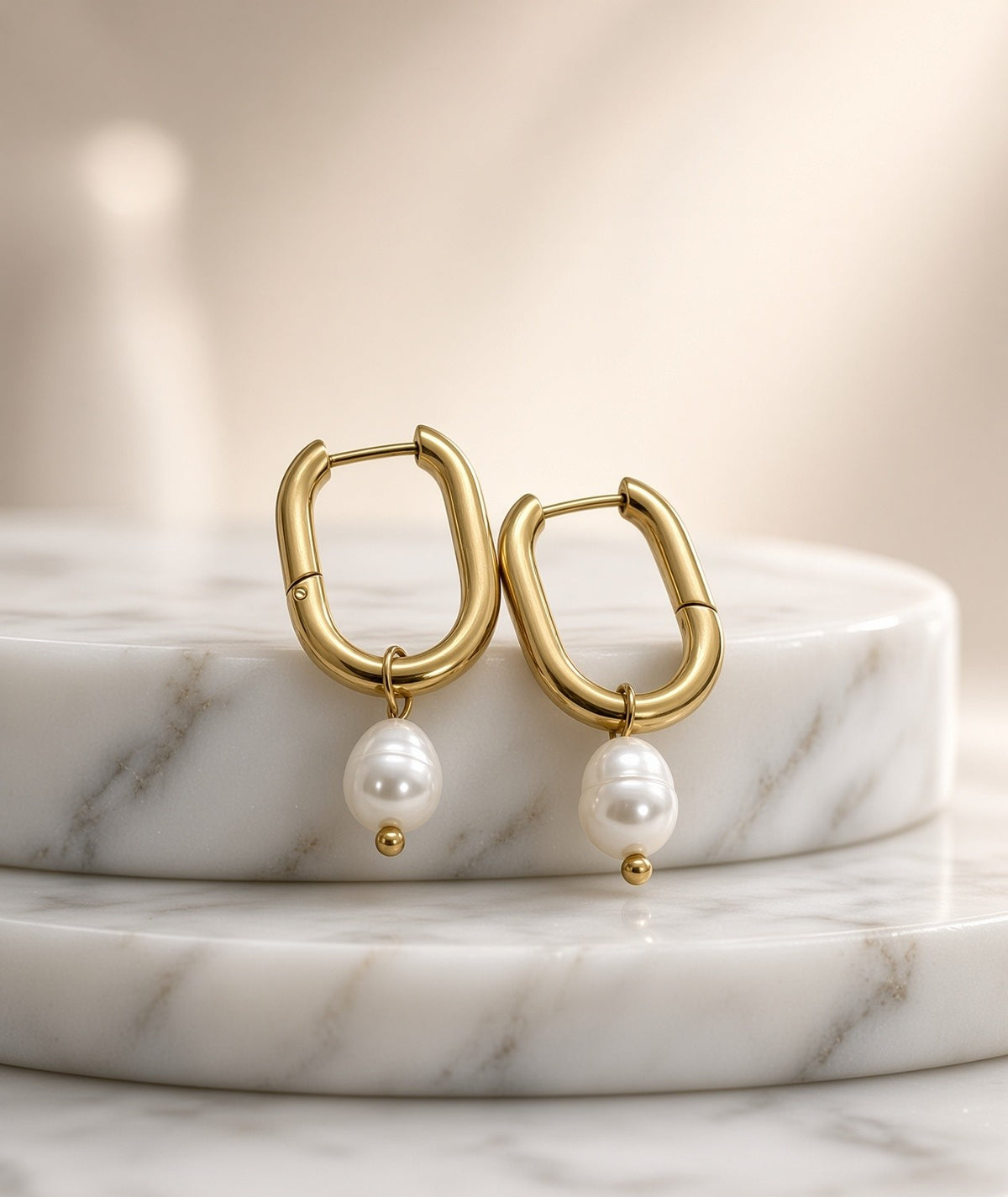 Gatsby Pearl Loop Earrings
