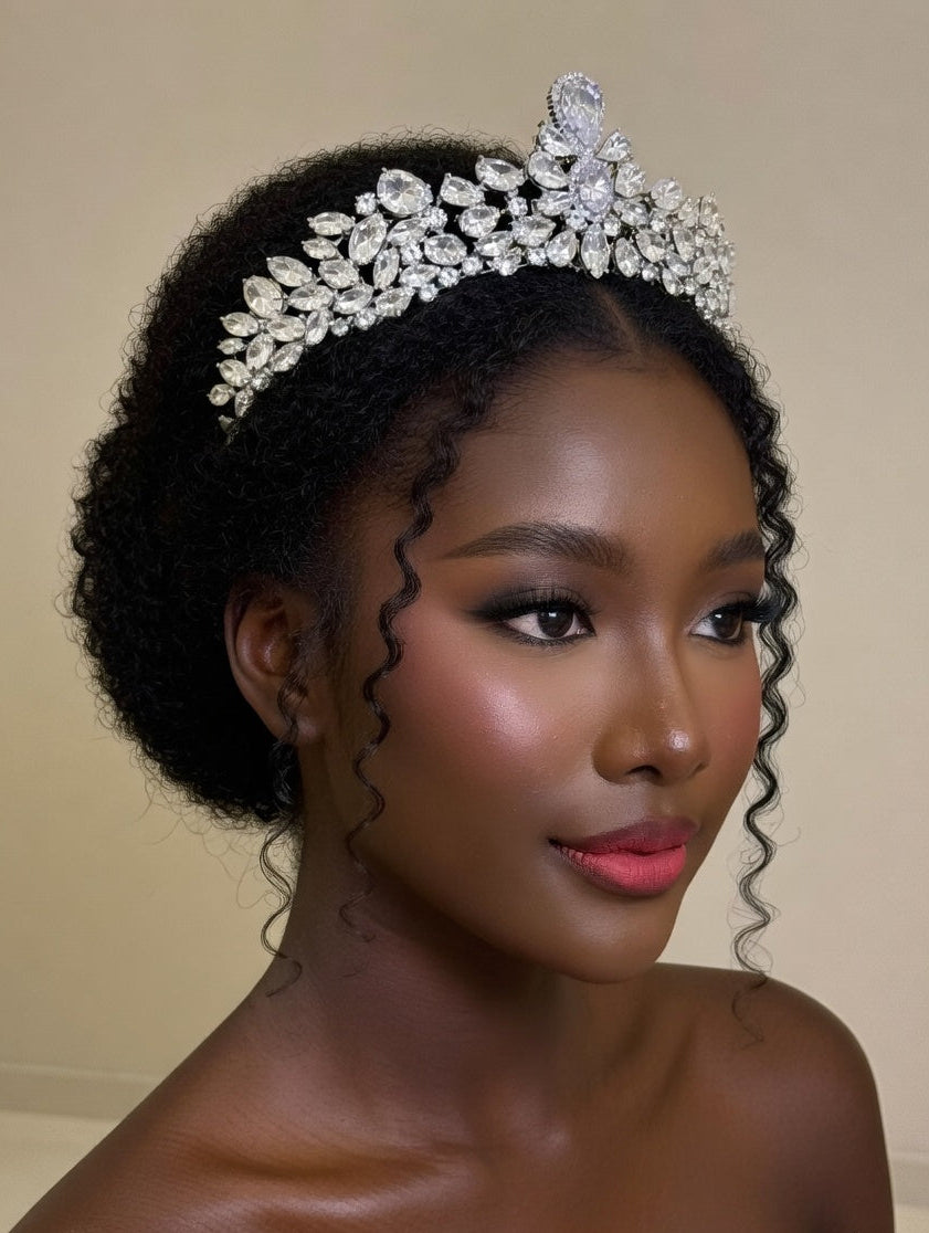 Luma Blue Tiara - Blue Crystal Bridal Tiara - Lustre & Star