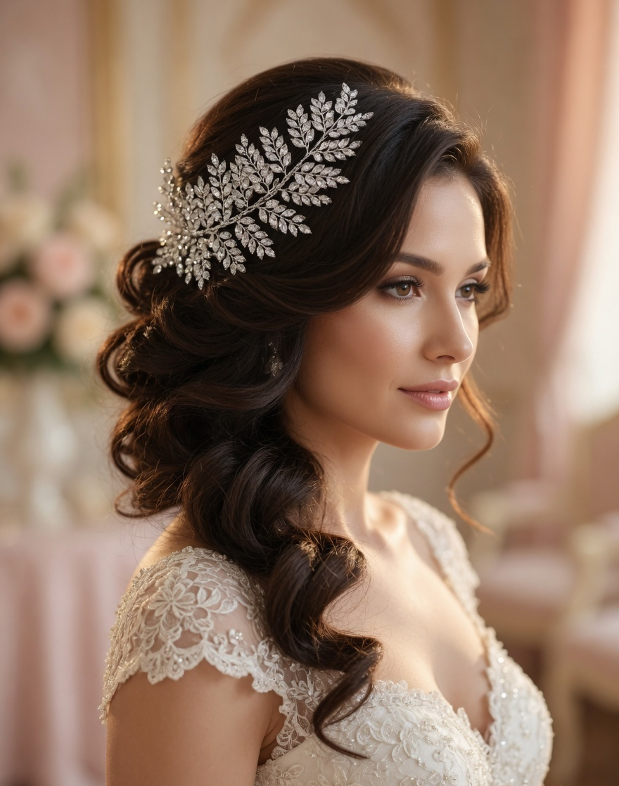 Calia Bridal Hairband - Gold Floral Bridal Headband - Lustre & Star