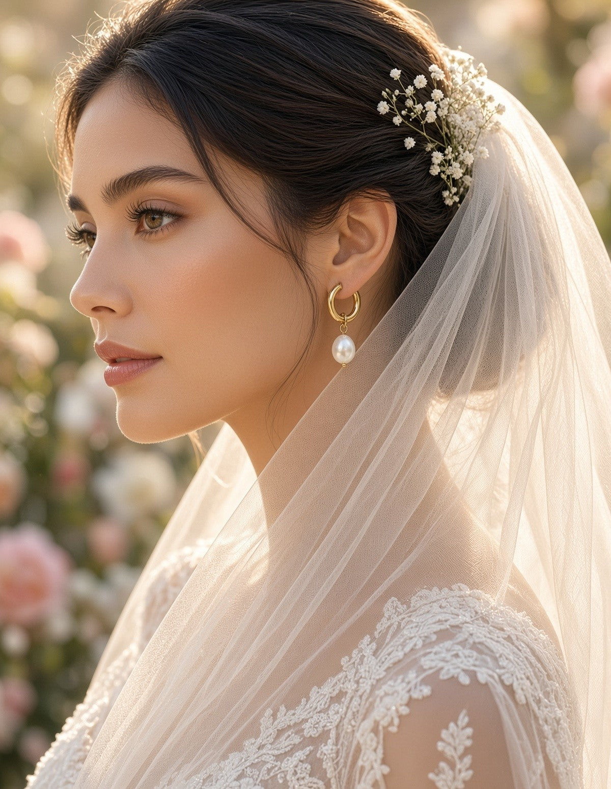 Round Pearl Earrings