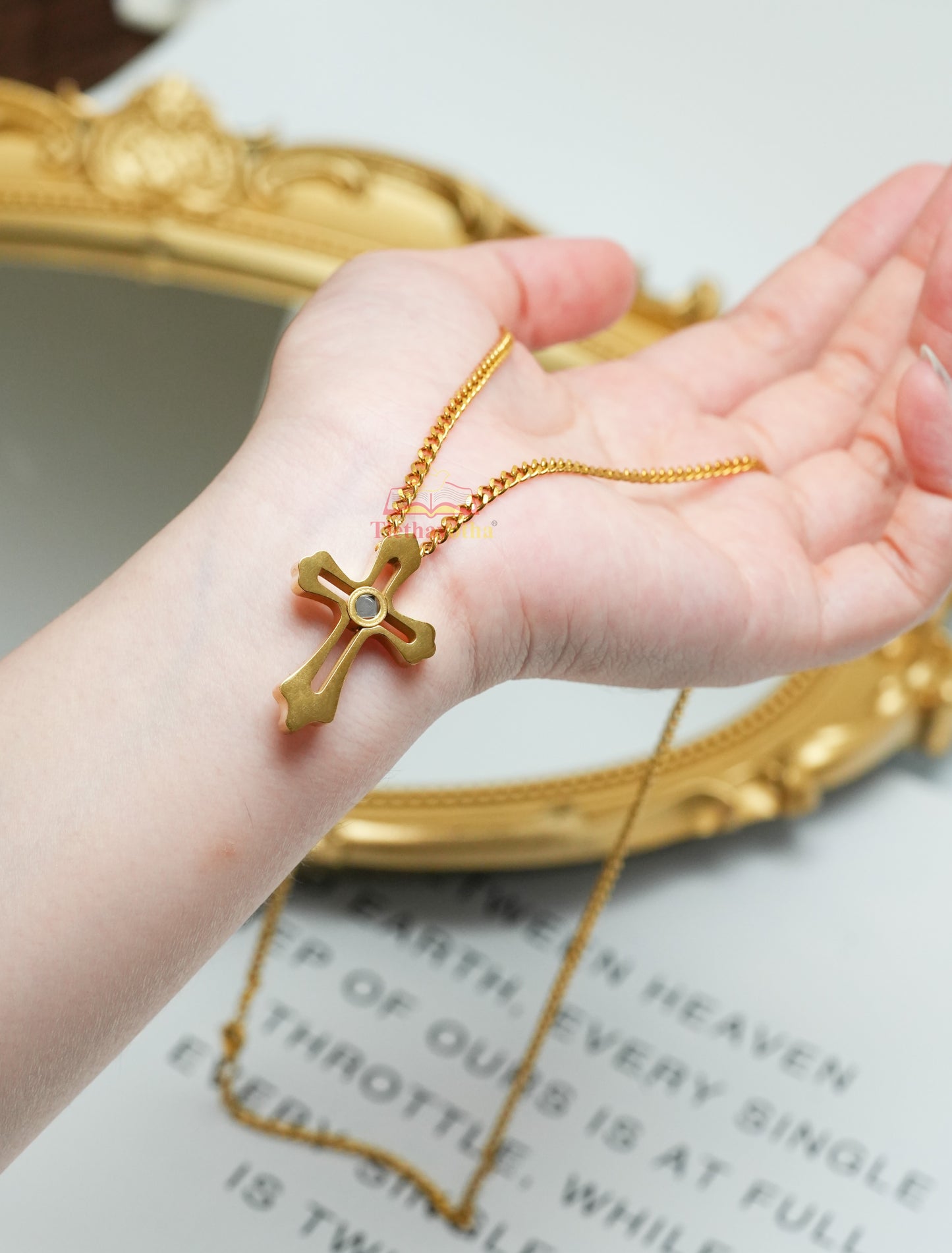 Cross with Projected Prayer